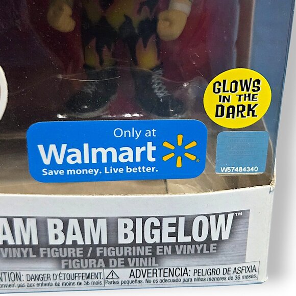 Funko Bam Bam Bigelow WWE Vinyl Figure #119 Glow in the Dark Walmart Exclusive - Picture 7 of 9